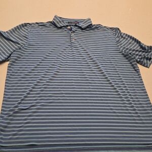 Ralph Lauren Men's Polo in Blue and Gray Stripes